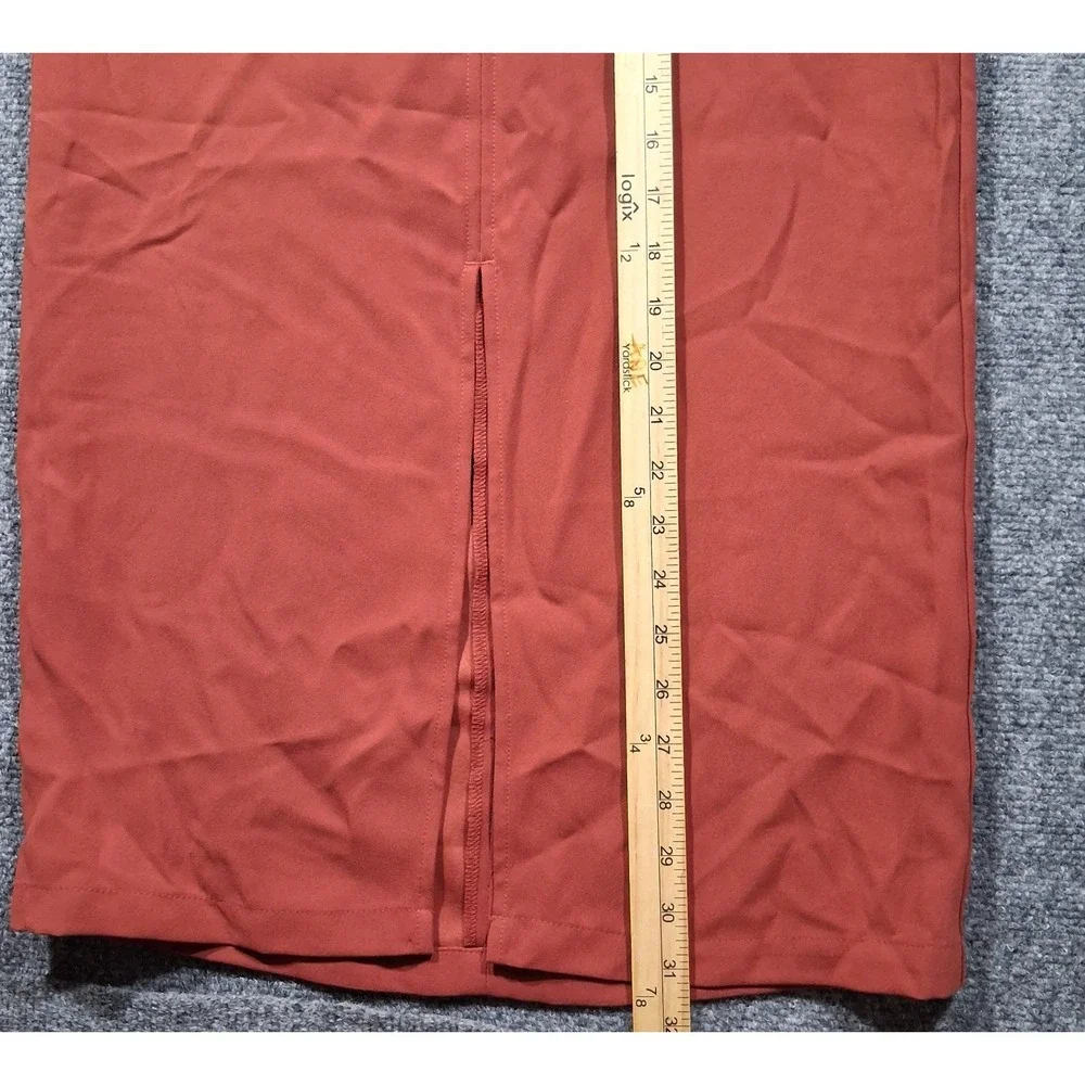 Express Womens‎ Rust Orange Front Slit Midi Pencil Skirt Size 2 007738915